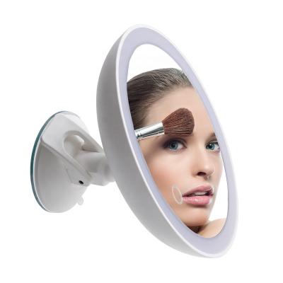 China Lighted Cosmetic Makeup Led Portable Lightweight Compact Charger USB Charger Power Bank Folding Mirror Beauty Mirror for sale