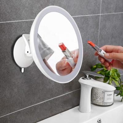 China Amazon Hit 2021 Lighted Hanging Vanity Mirror With Lights Travel Makeup Magnifying Portable Led Mirror for sale