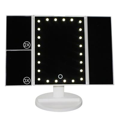 China Wholesale Lighted Make Up Mirror Makeup Customs Lead Mirror With Led Light for sale