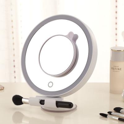 China Fogless Lighted Shower Mirror To Shave Suction Cup Shower Mirror With Razor Hook for sale