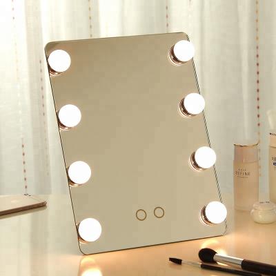 China Illuminated Hollywood Led Bulb Makeup Mirror With LED Lights for sale