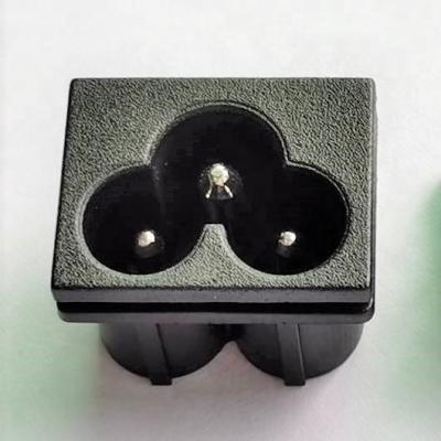 China Best Price Plum Blossom C6 Plum Blossom Socket 3 Hole AC Electrical Outlet PCB Residential/General Purpose Terminal 3 Pin for sale