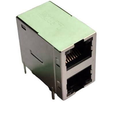 China RJ45 female connector 2X1 port with transformer 12121-02JET031-53R for sale