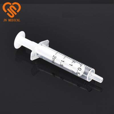 China Disposable No gasket syringe 5ml two part manufacturer for sale