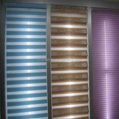 China Two Layer Polyester Wholesale Venetian Roll Zebra Blind Fabric for sale