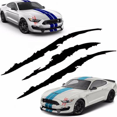 China Personality Sports Silver Wrap Body Mirror Wrapping Vinyl Labels Monster Claw Custom Color Decor 3D Wrapping Sticker Car for sale