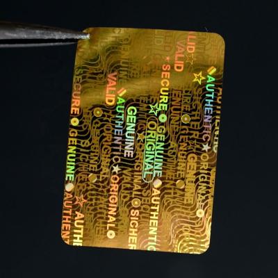 China Waterproof Hot Selling Custom Printing Tamper Proof Holographices Warranty Label Seal Bag Void Stickers for sale