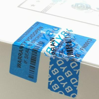 China Custom Seal Vacuum Warranty Label Waterproof Hot Selling Tamper Proof Anti Counterfeit Plastic Sticker for sale