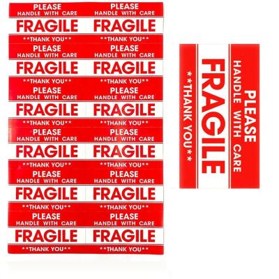 China Waterproof Customized Fragile Stickers PLEASE RETURN WITH CARE Sticker Warning Label for sale