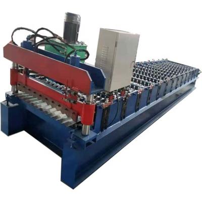 China Corrugated Building Material Stores Metal Roofing Sheet Roll Forming Making Machine for sale