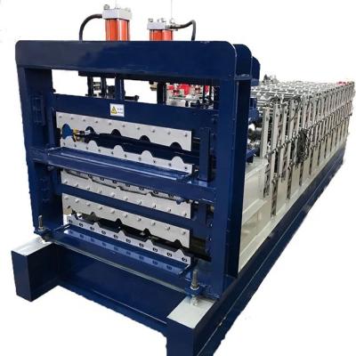 China Building Material Shops Three Layer Roofing Sheet Roll Forming Machine For Sale for sale