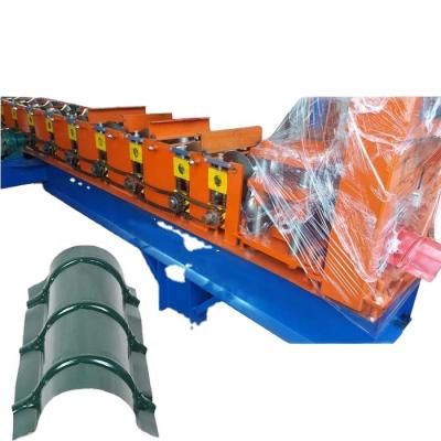 China Building Material Stores Metal Roof Galvanized Roll Forming Ridge Making Machine for sale