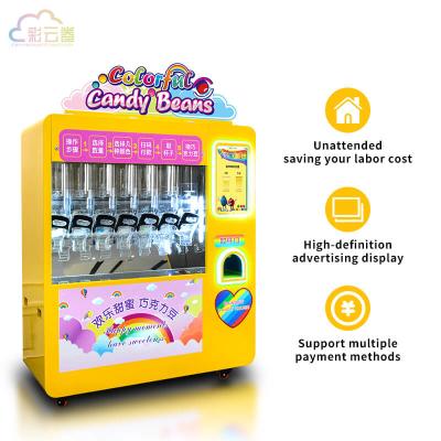 China 5S Candy Dispenser Vending Machine Yellow For Retail Stores / Entertainment Venues for sale