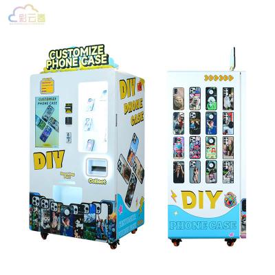 China Convenient Metal/Plastic Phone Case Printing Vending Machine for Huawei Cash/Debit/Credit Payment Options for sale