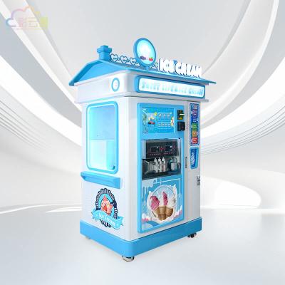 China Indoor Outdoor Ice Cream Vending Machine 3000W with 21.5 Inch Touch Screen for sale