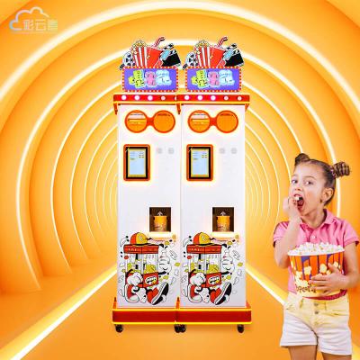 China Stainless Steel Self Service Vending Popcorn Machine 220V Accepts Coins And Bills for sale