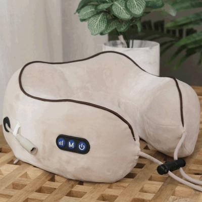 China Electric Cervical Massage Machine USB Car Home Department Portable Moving Neck Pillow Vibrating Kneading Heating Traction Heating Digital Therapy Body Neck Massager for sale