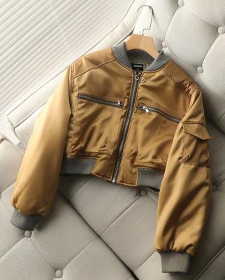 China 2022 Viable Fashionable Custom Made High Quality Bomber Jacket Logo Flight Bomber Jacket Women for sale