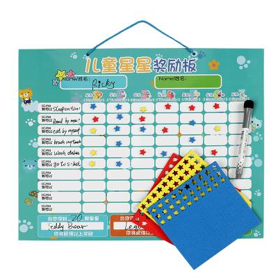 China Artificial Dry Erase Magnetic Kids Reward Charts With Sticker Magnetic Kids Habit Good Planner Deluxe Sets for sale