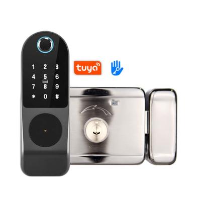 China wifi tuya app door lock new year smart door lock wooden ttlock promotional model with app for sale