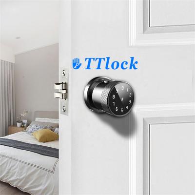 China Instead of old button lock TTLock app fingerprint code door lock cylinder lock/tuya lock doors with key for sale