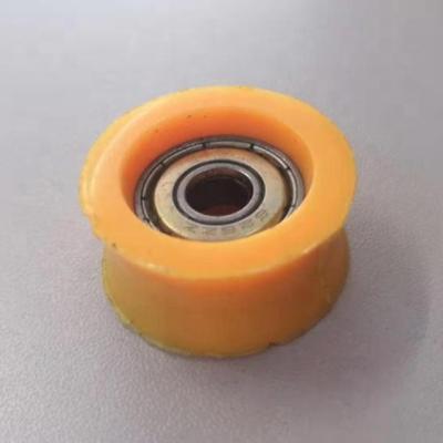 China Industries U Groove Guiding Small Plastic Pulley Wheels With Bearings For Rail Sliding for sale