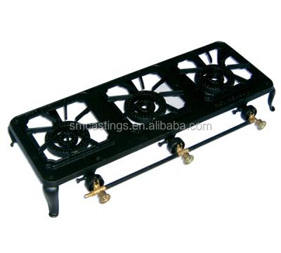 China Hot cooking! ! Good Quality Cast Iron Gas Stove 3 High Pressure Burner for sale