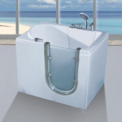 China BALISI Smooth Acrylic Elderly Bathtub Bathroom Interior Opening Door For Elderly Disable People Spa Bathtub For Disable for sale