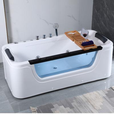 China Constantly Popular Luxury And High Quality BALISI Acrylic White Square Massage Freestanding Bathtub With Shower for sale