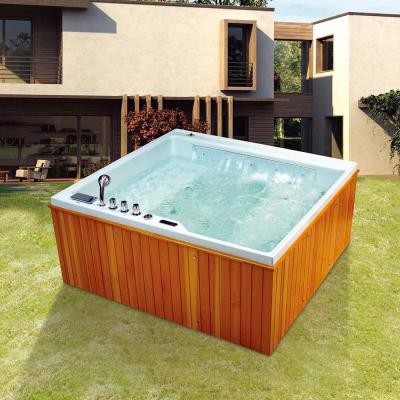 China BALISI Outdoor Spa Bathtub Garden 4 Person Spa Tubs Freestanding Waterfalls Tubs and Whirlpools for sale