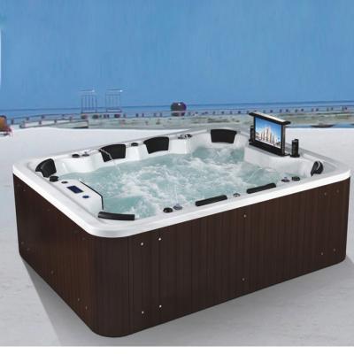 China 8 Person Large Freestanding Outdoor Massage Spa Massage Swimming Bathtub for sale