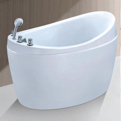 China BALISI freestanding made in China 1.3 meter white acrylic simple modern bathtub in the form of ancient Chinese ingots for sale