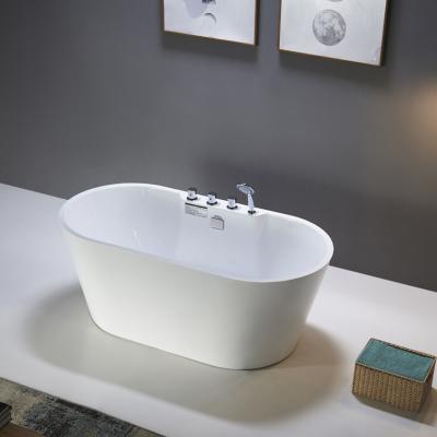 China BALISI Simple Design Small Size Freestanding Floor Standing Modern Design Freestanding Bathtub With Shower for sale