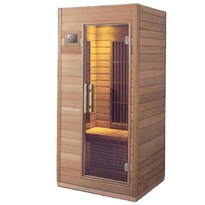 China Strong Far Infrared Computer Control Panel BALISI Single People Solid Wood Far Infrared Sauna Room 1 Person Good Quality for sale