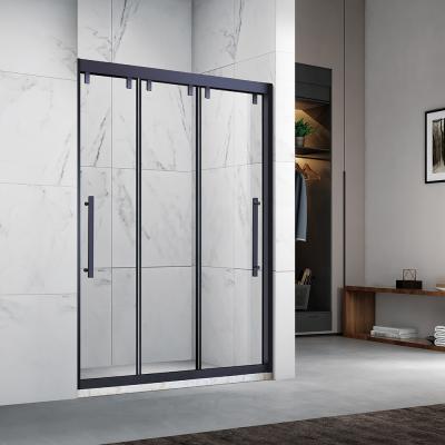 China Modern BALISI Shower Enclosure Enclosed Black Cubicle Shower Frame Sliding Shower Room Bathroom for sale