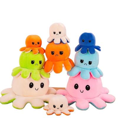 China Hot Selling Octopus Flip Reversible Plush Octopus Pillow Stuffed Animals Toys Low MOQ for sale