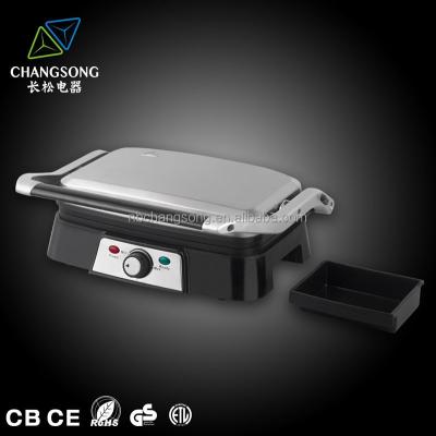 China For Making Sandich Maker / Fry Steak 2slice SS Contact Grill Detachable Plates 180 Degree Open for sale