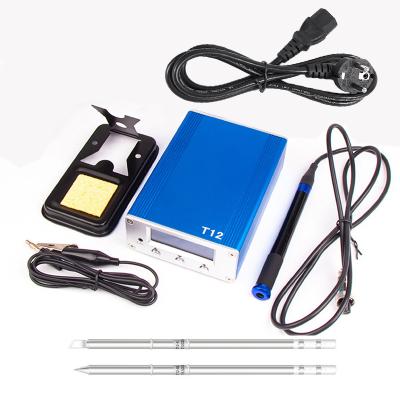 China T12 75W Constant Temperature Soldering Station High Quality Portable Adjustable Temperature Mini Lead Free With T12 Series Soldering Iron Tips for sale