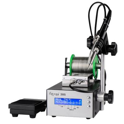 China High Quality Adjustable Temperature Grade Industrial Digital Display CSD-385B+ Tin Welding Automatic Feeding Station with Soldering Iron for sale