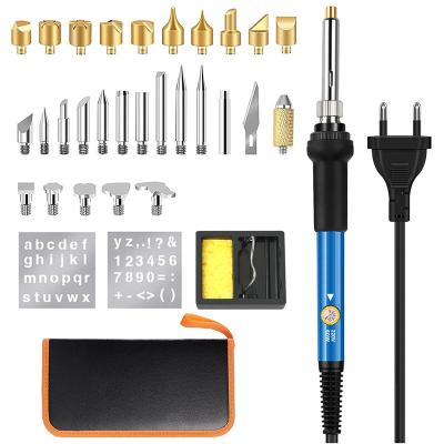 China Regular Performance 41PCS 220V60W Soldering Pyrography Tools Kit Soldering Iron Pen Wood Burning Set Emboss Carving Tip Welding Tip for sale