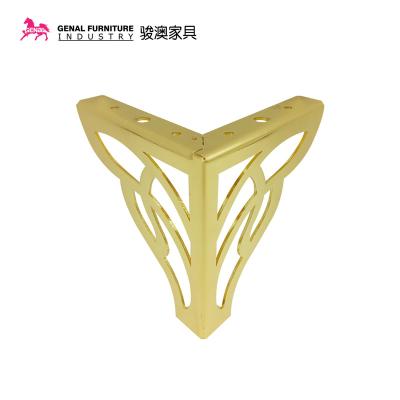 China Golden Color 2.0 mm Thickness Pattern Furniture Feet Sofa Leg 13cm height for sale