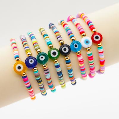 China Cute Bohemian Colorful Polymer Clay Beaded Bracelet Jewelry from BOHEMIA Miyuki Eye Bracelet Women Handmade for sale