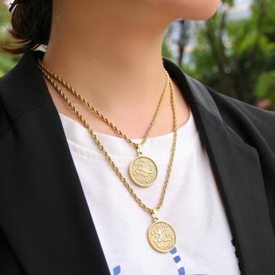 China Fashionable Findings 12 Pcs Jewelry Massiness Stainless Steel High Quality 18K Gold Plated Zodiac Constellation Jewelry Accessories Custom Pendant Necklace for sale