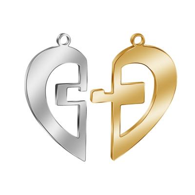 China Jewelry Making New Design Stainless Steel Combination Love Heart Pendant For Jewelry Making for sale