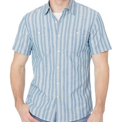 China Anti-Pilling Mens Shortsleeve Cambric Shirt for sale