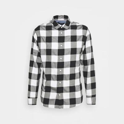 China Two Tone Plaid Cotton Long Sleeve Anti-pilling Men's Shirts for sale