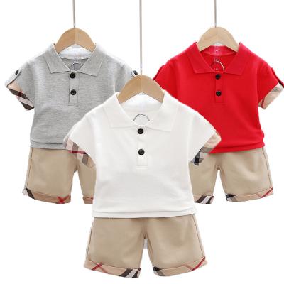 China Boy Casual Set Baby Boy Suit Outing Casual Clothes Top Shorts 2pcs Clothing Children Infant Kids Fashion for sale