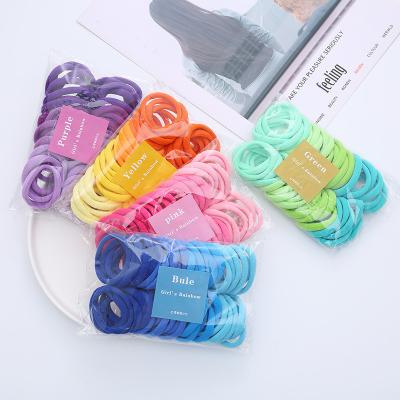 China One Selling Simpel Hair Accessories Solid Color Ponytail Hot Cotton Elastic Seamless Headbands Elastic Band For Girls for sale