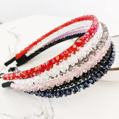 China Korean Luxury Exquisite Shining Crystal Hair Bands Bling Headband Accessories New For Women for sale