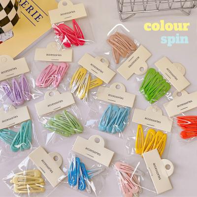 China Cute Baby Hair Clips Hair Clips BB Hairpin Barrettes New Candy Color Hair Accessories Metal Hair Clip Sweet Girls Kids for sale